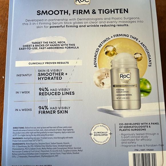 RoC Derm Correxion Firming Serum Stick, 1 oz, 2-pack - Picture 2 of 4